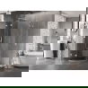 Mexen Lunar полукръгла душ кабина отваряща се 80 x 80 см, прозрачна, бяла - 833-080L-080P-20-00