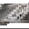 Mexen Lunar полукръгла душ кабина отваряща се 80 x 80 см, прозрачна, бяла - 833-080L-080P-20-00