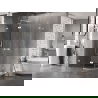 Mexen Lunar полукръгла душ кабина с лява врата 90 x 80 см, прозрачна, бяла - 833-090L-080P-20-00