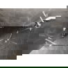 Mexen Lunar полукръгла душ кабина с лява врата 90 x 80 см, прозрачна, бяла - 833-090L-080P-20-00
