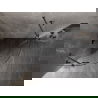 Mexen Lunar полукръгла душ кабина с панти 80 x 80 cm, прозрачна, четка сив пистолет - 833-080L-080P-66-00
