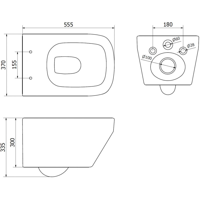 Mexen Riva тоалетна чиния Rimless Tornado със седалка с плавно падане slim, дуропласт, бял гланц - 30630200T