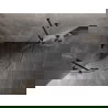 Mexen Lunar полукръгла душ кабина с врата 80 x 80 см, прозрачна, черна - 833-080L-080P-70-00