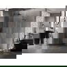 Mexen Lunar полукръгла душ кабина с отваряеми врати 70 x 70 см, прозрачна, gun metal - 833-070L-070P-95-00