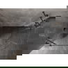 Mexen Lunar полукръгла душ кабина с люлееща се врата, лява 100 x 80 см, прозрачна, метален оттенък - 833-100L-080P-95-00