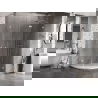 Полукръгла душ кабина Mexen Lunar, отваряща се дясно 90 x 70 см, прозрачна, хром - 833-090P-070L-01-00