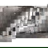 Полукръгла душ кабина Mexen Lunar, отваряща се дясно 90 x 70 см, прозрачна, хром - 833-090P-070L-01-00