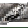 Mexen Lunar полукръгла душ кабина с панти, дясна 80 x 70 см, прозрачна, златно четкано - 833-080P-070L-55-00