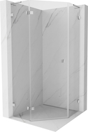 Mexen Lunar L петстенна душ кабина с лява врата 80 x 80 см, прозрачна, хром - 831L-080L-080P-01-00-L