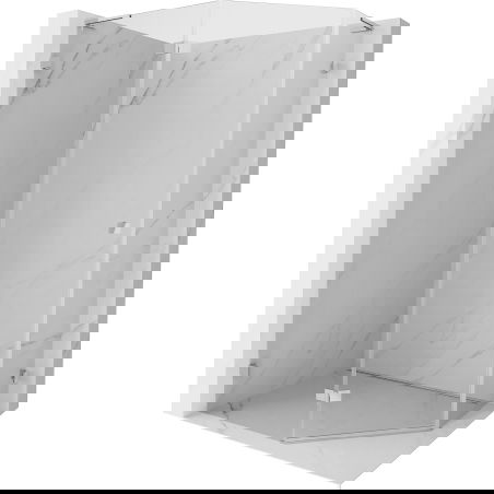 Mexen Lunar L петстенна душ-кабина с люлееща се врата лява 90 x 80 см, прозрачна, хром - 831L-090L-080P-01-00-L