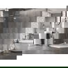 Mexen Lunar L петостенна душ кабина с врата, лява 90 x 80 см, прозрачна, хром - 831L-090L-080P-01-00-L