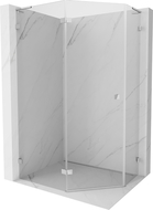 Mexen Lunar L петостенна душ кабина лява 100 x 80 см, прозрачна, хром - 831L-100L-080P-01-00-L