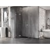 Mexen Lunar петосъгълна душ кабина с отваряща се лява врата 80 x 80 см, прозрачна, хром - 831-080L-080P-01-00-L