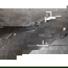 Mexen Lunar L петстенна душ кабина, отваряема наляво, 90 x 80 см, прозрачна, бяла - 831L-090L-080P-20-00-L