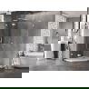 Mexen Lunar L петостенна душ кабина с панти, лява 90 x 90 см, прозрачна, бяла - 831L-090L-090P-20-00-L