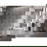 Mexen Lunar L петостенна душ кабина с панти, лява 90 x 90 см, прозрачна, бяла - 831L-090L-090P-20-00-L