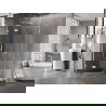 Mexen Lunar L петостенна душ кабина с панти, лява 90 x 90 см, прозрачна, бяла - 831L-090L-090P-20-00-L