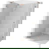 Mexen Lunar L петстранна падаща лява 100 x 80 cm, прозрачен, четкан мед - 831L-100L-080P-65-00-L