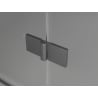 Mexen Lunar L петстенна душ кабина с отваряща се лява врата 90x90 см, прозрачна, четкаво сиво - 831L-090L-090P-66-00-L