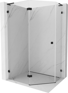 Mexen Lunar L петстенна лява душ кабина 100 x 90 см, прозрачна, черна - 831L-100L-090P-70-00-L
