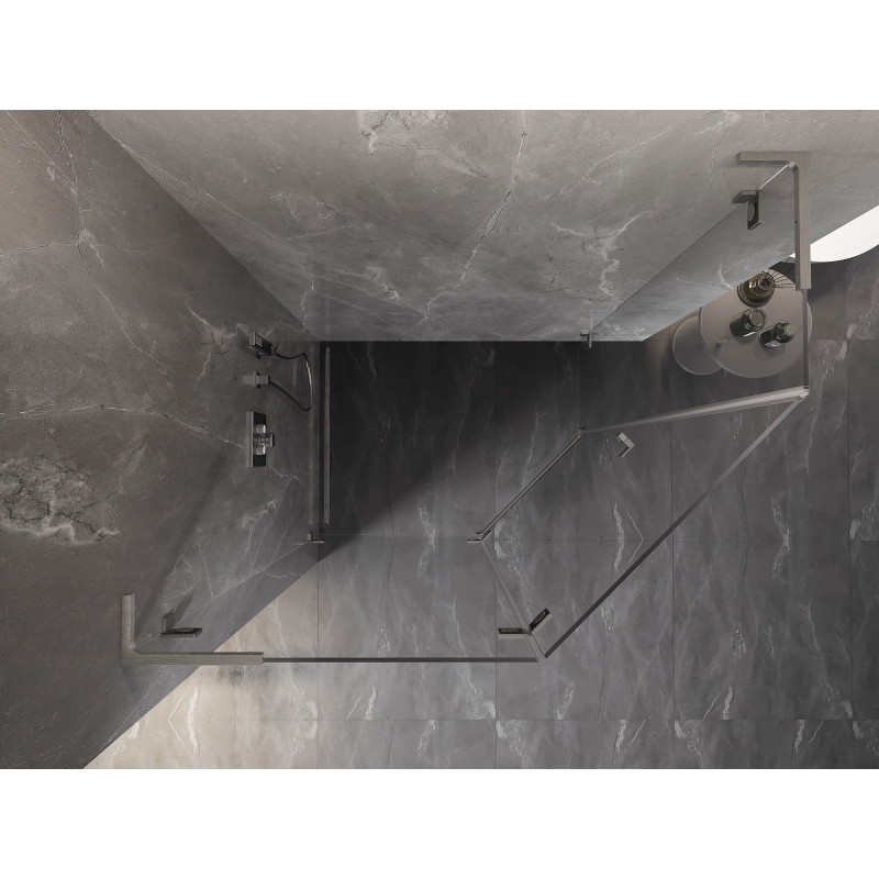 Mexen Lunar L петостенна душ кабина с лява отваряема врата 100 x 80 cm, прозрачно