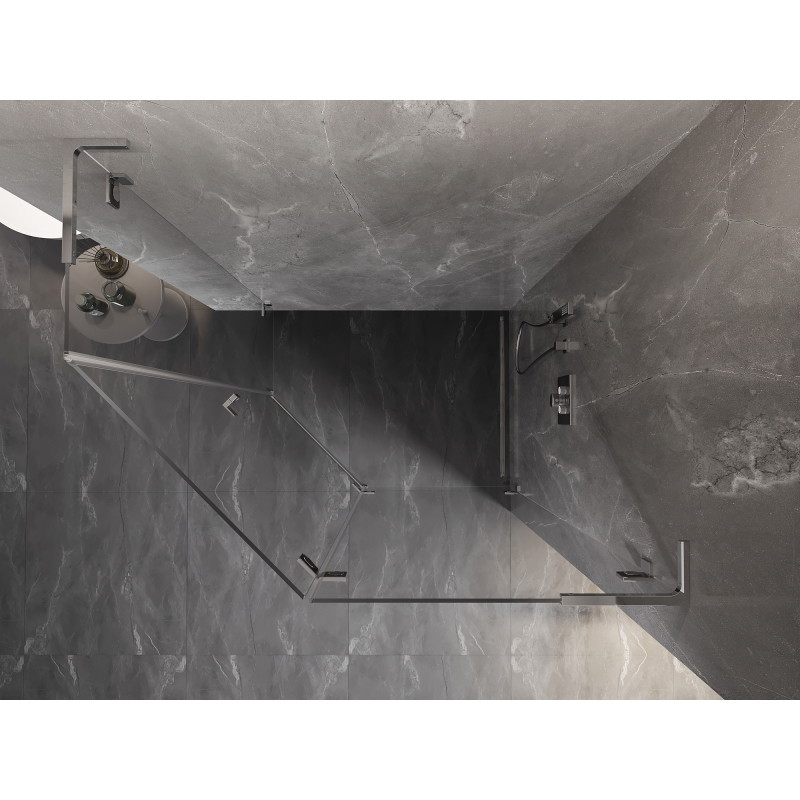 Mexen Lunar L пет-ъглова душ кабина с плъзгаща врата дясна 100 x 80 см,
