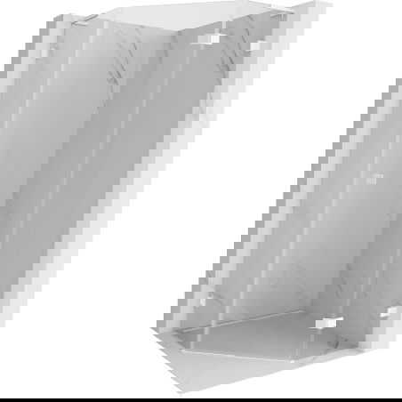 Mexen Lunar L петостранна душ кабина отваряща се дясна 80 x 80 см, прозрачна, бяла - 831L-080P-080L-20-00-P