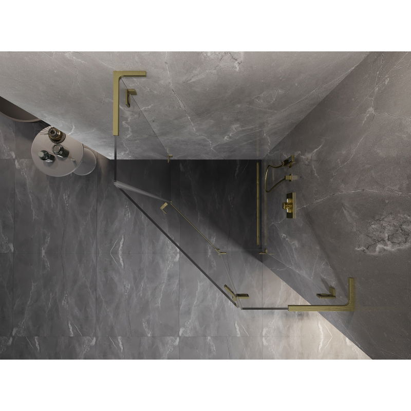 Mexen Lunar L петоъгълна душ кабина, отваряща се надясно, 80 x 80 см, прозрачна,