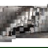 Mexen Lunar L петостенна душ кабина с панти, дясно отваряне 80 x 80 см, прозрачна, четкана мед - 831L-080P-080L-65-00-P