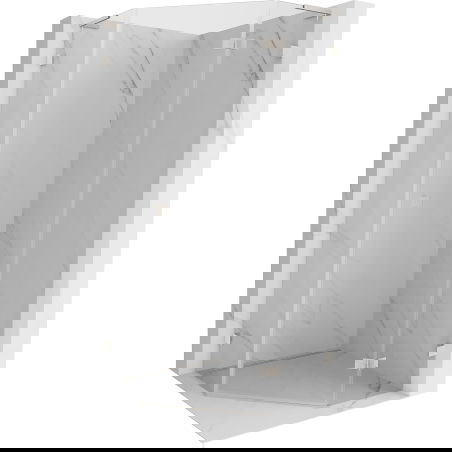 Mexen Lunar L правоъгълна душ кабина с панти, дясна 90 x 90 см, прозрачна, матиран никел - 831L-090P-090L-97-00-P