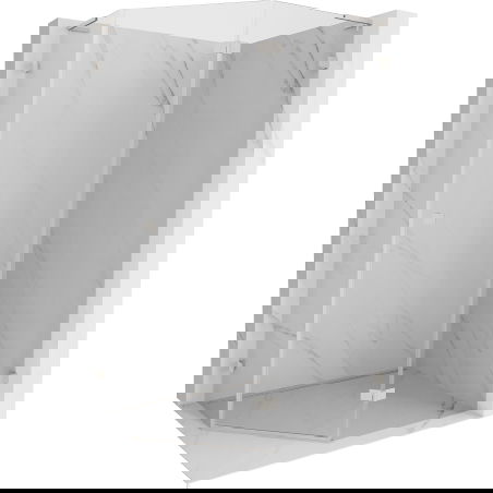 Mexen Lunar L петоъгълна душ кабина с дясно отваряне 100x80 см, прозрачна, матиран никел - 831L-100P-080L-97-00-P