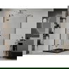Mexen Roma душ кабина отваряем 80 x 80 см, прозрачен, черен + душ-подложка Flat, черна - 854-080-080-70-00-4070B