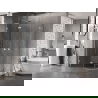 Mexen Lunar L полукръгла душ кабина с леви врати 80 x 70 см, прозрачна, хром - 833L-080L-070P-01-00