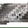 Mexen Lunar L полукръгла душ кабина с леви врати 80 x 70 см, прозрачна, хром - 833L-080L-070P-01-00