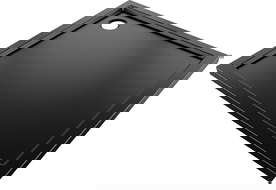 Mexen Flow квадратен плот slim 70 x 70 см, черен мат - 46S707070