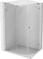 Mexen Lunar L полукръгла душ кабина - лява 90 x 80 см, прозрачна, хром - 833L-090L-080P-01-00