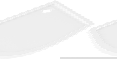 Mexen Flow полукръгъл плосък 90 x 90 cm, бял гланц - 46Q109090
