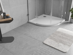 Mexen Flow полукръгъл плосък 90 x 90 cm, бял гланц - 46Q109090
