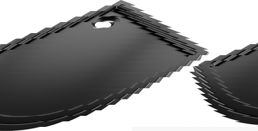 Mexen Flow полукръгъл тънък поддушов корита 80 x 80 cm, черен мат - 46Q708080