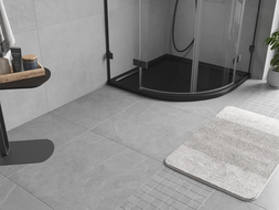 Mexen Flow полукръгъл тънък поддушов корита 80 x 80 cm, черен мат - 46Q708080