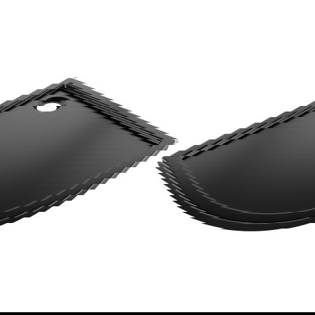 Mexen Flow полукръгъл плосък поддушов басейн 100 x 100 см, черен мат - 46Q701010