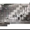 Mexen Lunar L полукръгла душ кабина с леви врати 90 x 80 см, прозрачна, бяла - 833L-090L-080P-20-00