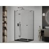 Mexen Roma отваряема душ кабина 80 x 120 см, прозрачна, черна + поддушово