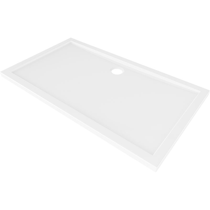 Mexen Flow правоъгълно тънко корито 140 x 100 см, бял гланц - 46R101014