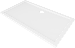 Mexen Flow правоъгълен ултратънък поддушов плот 160 x 100 cm, бял гланц - 46R101016
