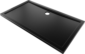 Mexen Flow правоъгълен тънък поддушови плочки 160 x 85 см, черен мат - 46R708516