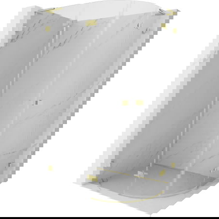 Mexen Lunar L полукръгла отваряема лява душ кабина 80 x 70 см, прозрачна,