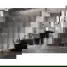 Mexen Lunar L полукръгла душ кабина, лява 90 x 80 см, прозрачна, златиста - 833L-090L-080P-50-00