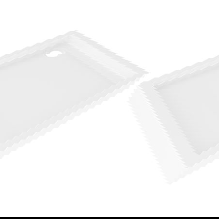 Mexen Flow+ квадратен поддушов коритъ 70 x 70 см, бял гланц - 46S107070H