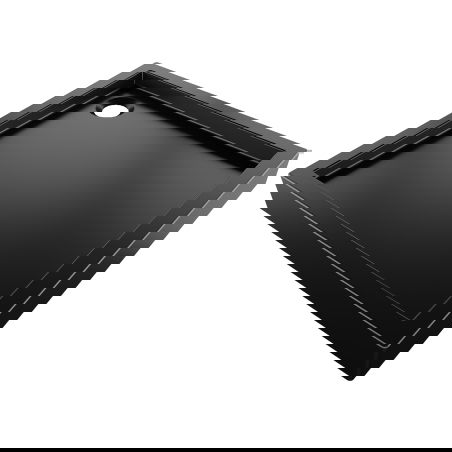 Mexen Flow+ квадратен поддушов корито 70 x 70 см, черен мат - 46S707070H